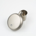 150ML Pure titanium round flat hip flask